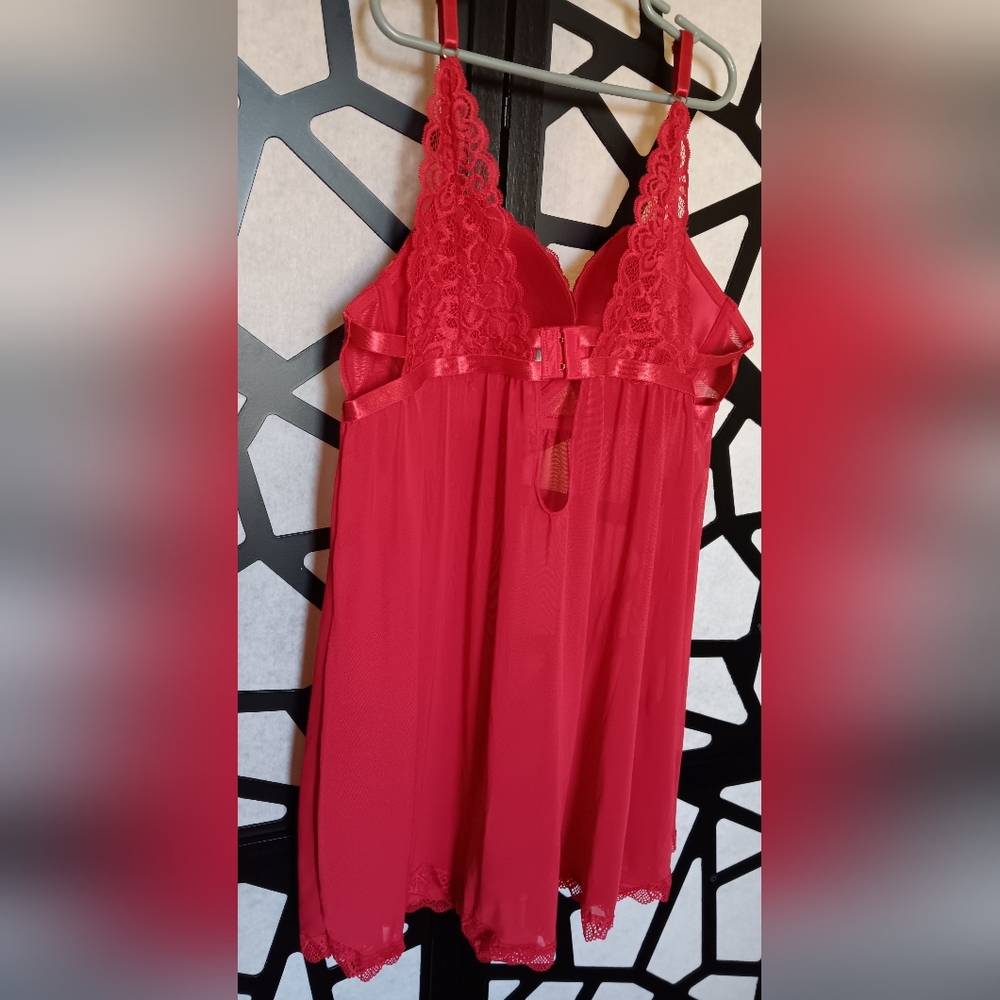Daisy Fuentes - Babydoll & Thong Set - XL - Red NWOT - Picture 5 of 14